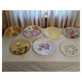 VARIETY OF SERVING BOWLS  PLATES