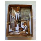 ANTIQUE BUTCHER KNIFE, FLATWARE