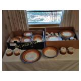 87 PIECE VINTAGE CASUAL CERAM GALXY DINNERWARE