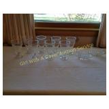 HOBNAIL BOTTOM COCKTAIL GLASSES, SUGAR/CREAMER