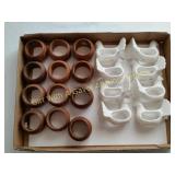 PORCELAIN & WOOD NAPKIN HOLDERS