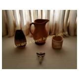 PINECONE POTTERY PITCHER, POTTER, NIGHT LIGHT