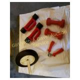 3LB HAND WEIGHTS, AB WHEEL, HAND GRIP