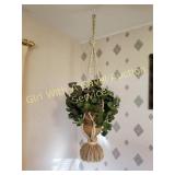 PLANT HANGER WITH STONE PLANTER