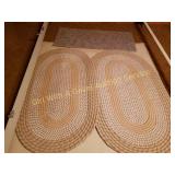 2 NEWPORT BRAIDED RUGS, & FLOOR MAT