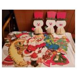 VINTAGE XMAS HOLIDAY CUT OUTS DECORATIONS