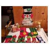 SNOWMAN MAIL KEEPER, STOCKINGS, TREE ANGEL