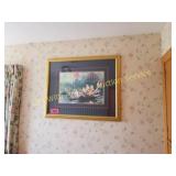 LARGE WATER COLOR FRAMED ART