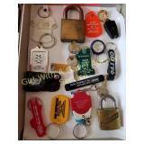 KEY RINGS, LOCK, 1953 TAG