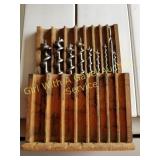 VINTAGE WOOD CASED DRILL BITS