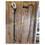 3 WALKING CANES AND GATE BELT