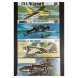 4 Revell Plastic Model Plane Kits, 1/72 Scale, See Description for Models