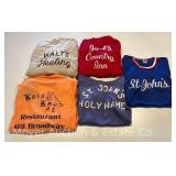 (3) Vintage Bowling Shirts and (2) St. Johns Jersey Shirts