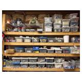 Group of Household, Pegboard Hooks, Tape. Zip Ties, Etc.