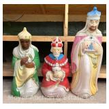(3) Wise Men Blow Molds, Empire, 25"-35"h