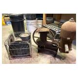 Vintage Belt Drive Water Pump with Extra Pulleys, Etc.