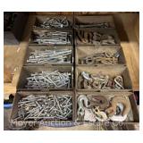 Group of Asst. Hardware, in Metal Trays