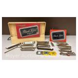 (2) Bar Top Beer Advertising Signs and Asst. Bottle Openers