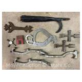 Group of Vintage Fire Tools, Spanner Wrenches, Pike Pole End, Ardis Tool, Etc.