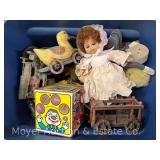 Group of Decor, Vintage Toys, Etc.