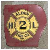 Alden Hook and Ladder Engine 2 Door Panel, Approx. 22"x22", Rough Cut Edges