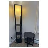 Floor Lamp and Side Table, 19" and 62"h