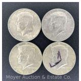 (4) 1964 Kennedy Half Dollars