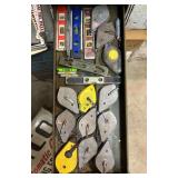 Group of Squares, Chalk Line Reels, Etc.