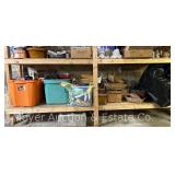 Group of Baskets, Garden Decorative, Planters, Garden Flags, Etc.