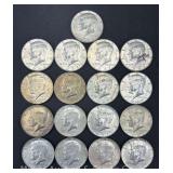 (17) Kennedy Half Dollars
