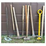 Pipe Bender, Sledge Hammer, Pick Axes, Tool Handles, Etc.