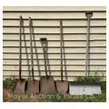 Group of Shovels, Rusty Blades