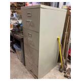4 Drawer Metal Filing Cabinet, 18"x27"x52"h