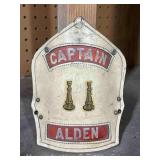 Alden "Captain" Helmet Shield, Leather, 6"x4.5"