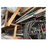 Group of Galvanized and Black Iron Pipes
