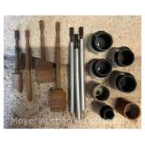 Group of Masonry Core Bits and Extensions, Some Appear New