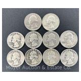(10) Washington Silver Quarters
