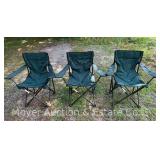 (3) Camp Chairs with Bags