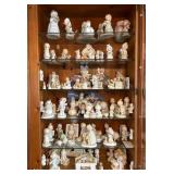Group of Precious Moment Figures and Cockoo Clock