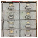 (4) 2 Drawer Metal Storage Cabinets, 11"x27"x12"h Each