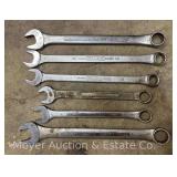 (6) Large Combination Wrenches, 13"-17" Long