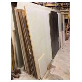 Group of OSB, Pegboard, Asst. Sheets of Material, Etc.