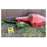 Homelite 240 Chainsaw with Case and Small John Deere 81 Chainsaw