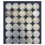(30) Buffalo Nickels