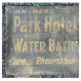 Metal Park Hotel Sign, Single Sided, 30"x28"