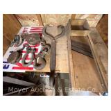 Large Tongs, Cabbage Slicer, Pulleys, Hooks, Etc.