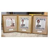 (3) Framed Goulds Pumps Advertising Prints, 23"x18" Overall