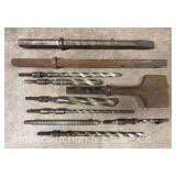 Group of Jack Hammer Bits and Large Masonry Bits