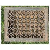 Cast Iron Floor Vent, Antique, 11"x13.5" Overall