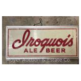 Illuminated Iroquois Ale Beer Advertising Sign, 12"x26"